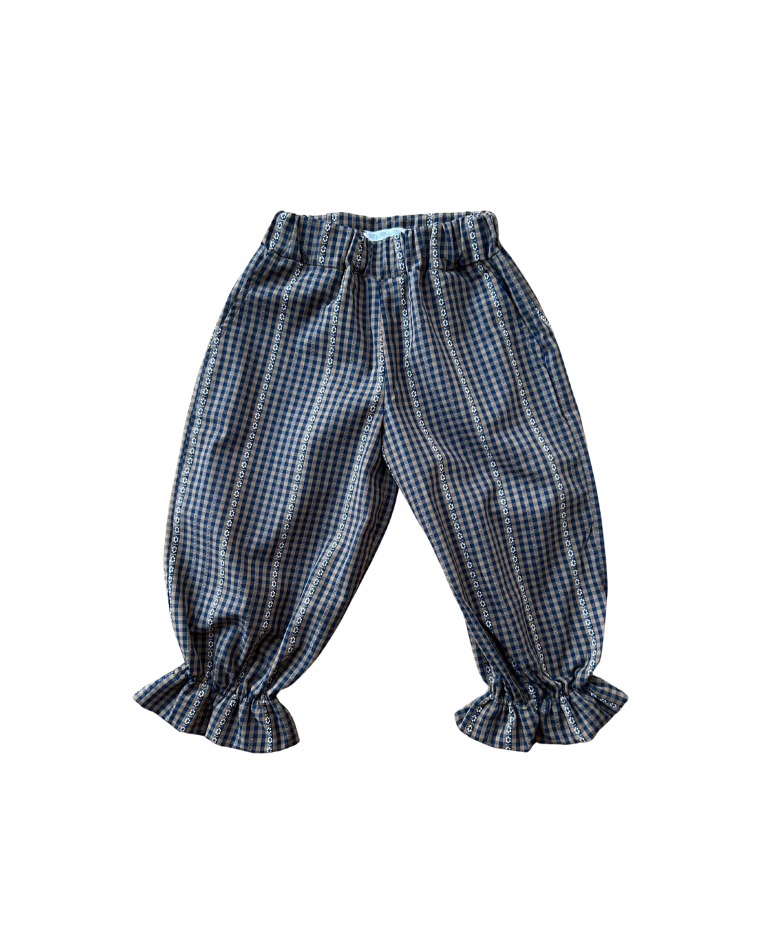 Long ruffle pants in vichy